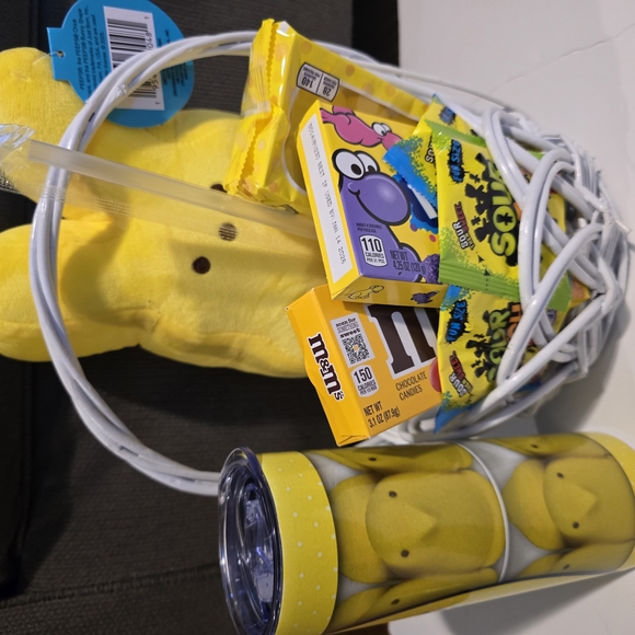 Peeps Themed Easter Gift Basket - Etsy Blue Peeps Easter Basket with Treats